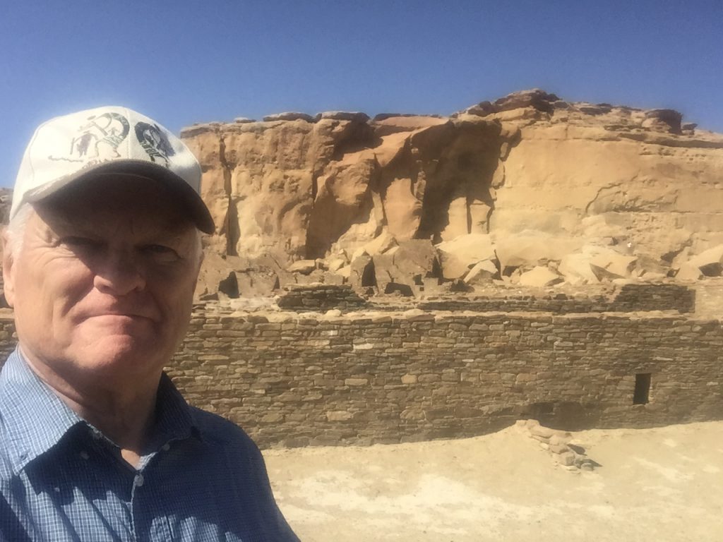 selfie at Chaco Canyon, NM, Pueblo Bonito